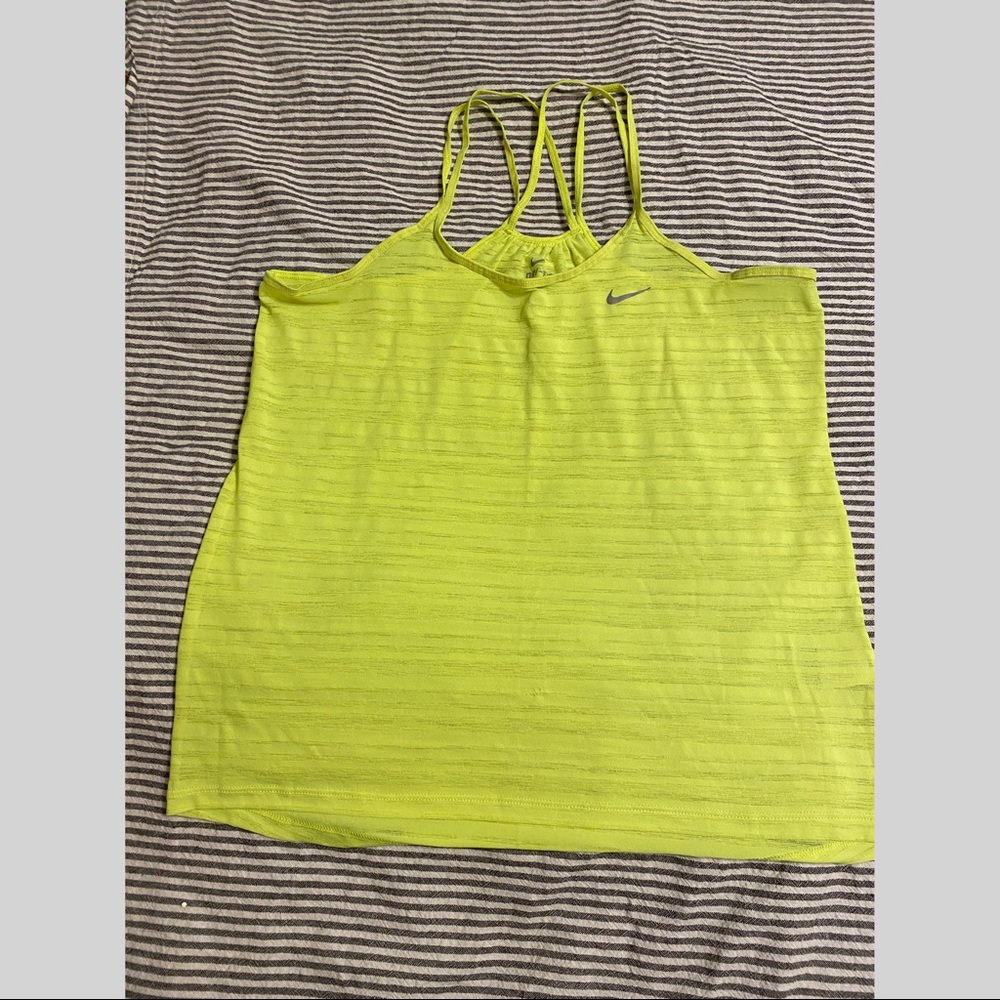 Nike DryFit Neon Yellow Tank SIZE SMALL